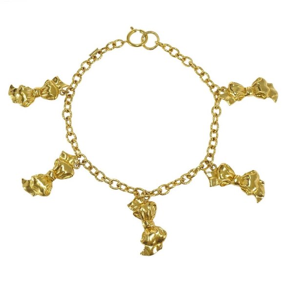 Chanel Bow Chain Necklace Gold XX90841 - Picture 1 of 4